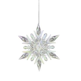 Iridescent Snowflake - Clear - 12cm